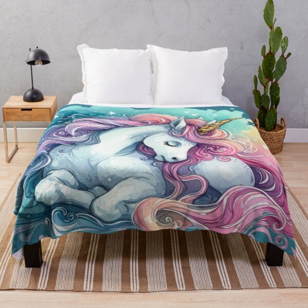 Item preview, Unicorn with Golden Horn - Magical Painting designed and sold by Star-Fragment.
