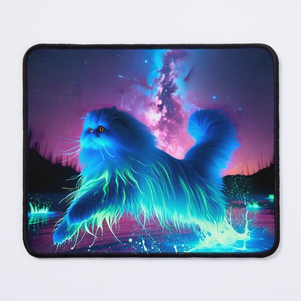 Item preview, Neon Blacklight Style Pallas Cat Leap Wall Art designed and sold by Matt's Artificial Nature.