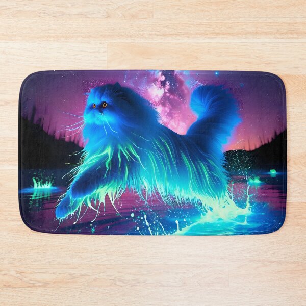 Item preview, Neon Blacklight Style Pallas Cat Leap Wall Art designed and sold by Matt's Artificial Nature.