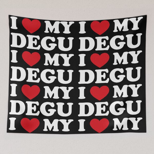 Item preview, I love my degu /white/ designed and sold by EmeraldeaArt.