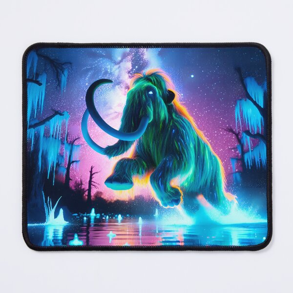 Item preview, Neon Blacklight Style Mastodon Leap Wall Art designed and sold by Matt's Artificial Nature.
