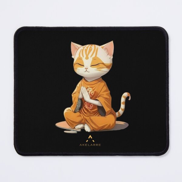 Item preview, Meditating monk cat, Akelarre designed and sold by AkelarreDesigns.