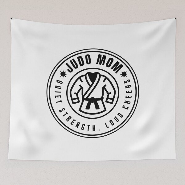 Item preview, Judo Mom quiet strength loud cheers designed and sold by Graffik-Peeps.