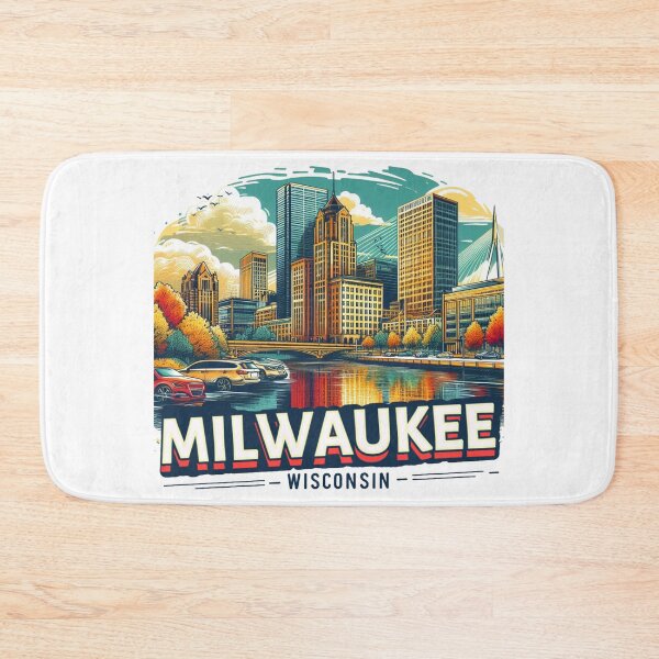 Item preview, Milwaukee Wisconsin Watercolor Illustration designed and sold by PaintMeWorld.