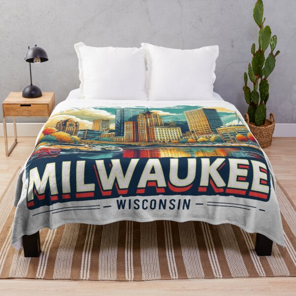 Item preview, Milwaukee Wisconsin Watercolor Illustration designed and sold by PaintMeWorld.