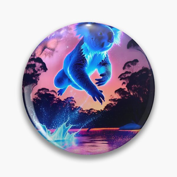 Item preview, Neon Blacklight Style Koala Leap designed and sold by Matt's Artificial Nature.