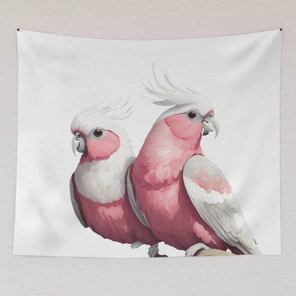 Item preview, Two couples pink galah designed and sold by WAJEDART.