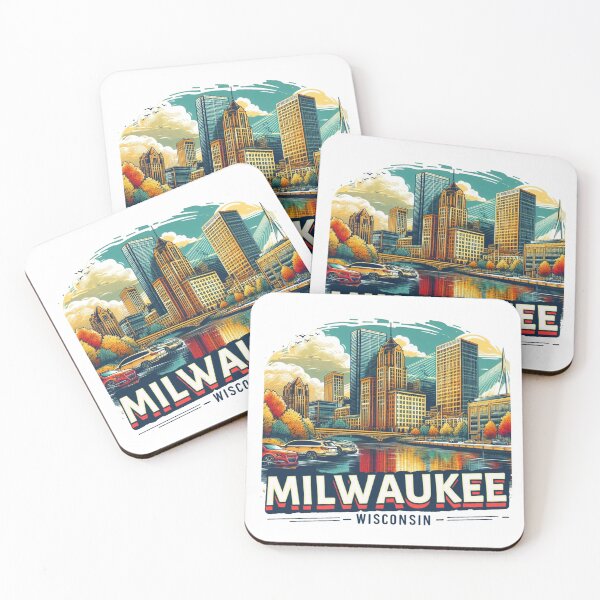 Item preview, Milwaukee Wisconsin Watercolor Illustration designed and sold by PaintMeWorld.