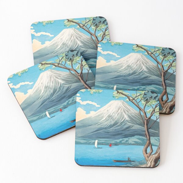 Item preview, Japanes woodblock print of Mount Fuji.Takahashi. designed and sold by EdgyEdgeArt.