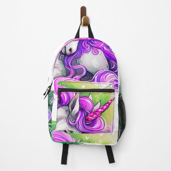 Item preview, Purple and Green Unicorn with Golden Horn - Magical Painting designed and sold by Star-Fragment.