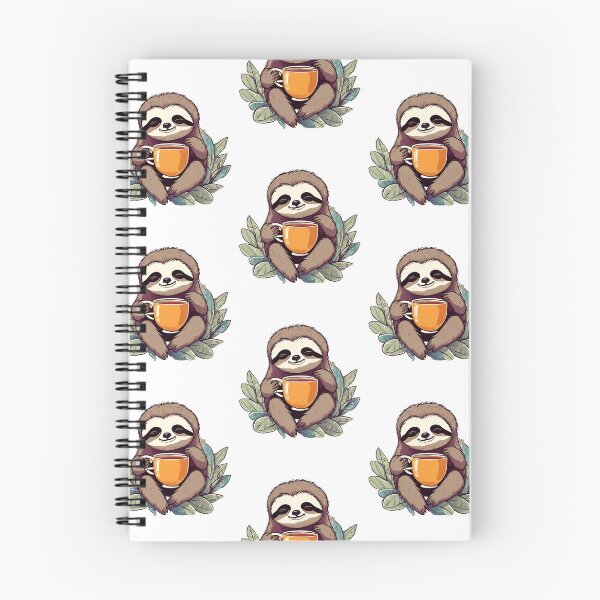 Item preview, Slothful Sips: Cozy Coffee Sloth Illustration designed and sold by Journey-North.