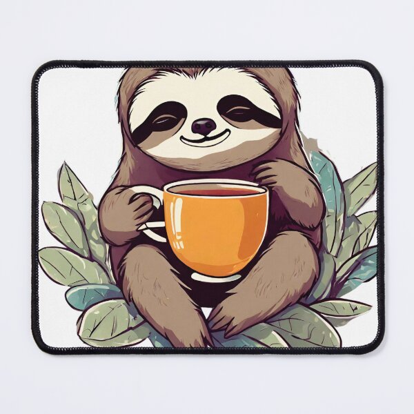 Item preview, Slothful Sips: Cozy Coffee Sloth Illustration designed and sold by Journey-North.