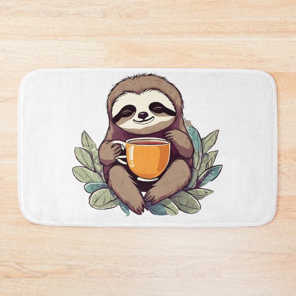 Item preview, Slothful Sips: Cozy Coffee Sloth Illustration designed and sold by Journey-North.