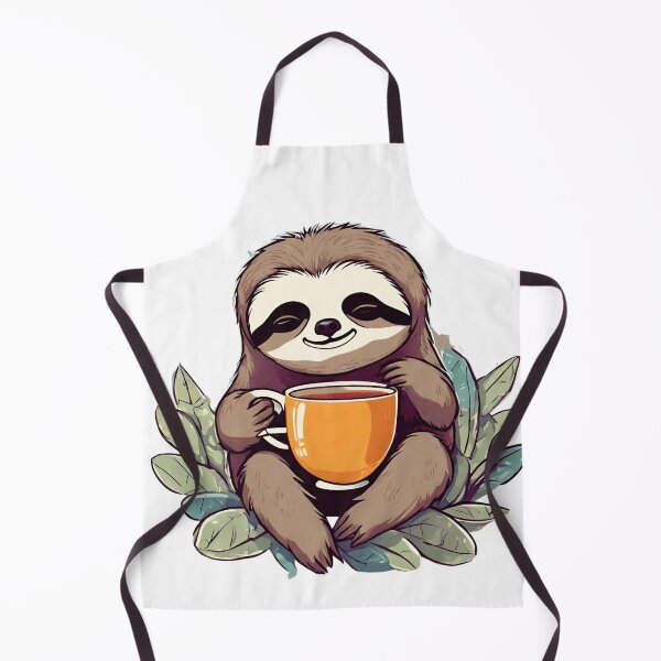 Item preview, Slothful Sips: Cozy Coffee Sloth Illustration designed and sold by Journey-North.