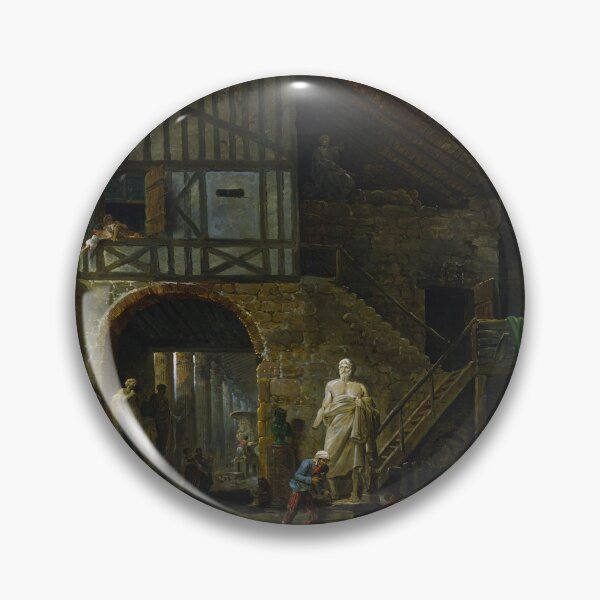 Item preview, Studio of an Antiquities Restorer in Rome by Hubert Robert  designed and sold by TeeARTHY.