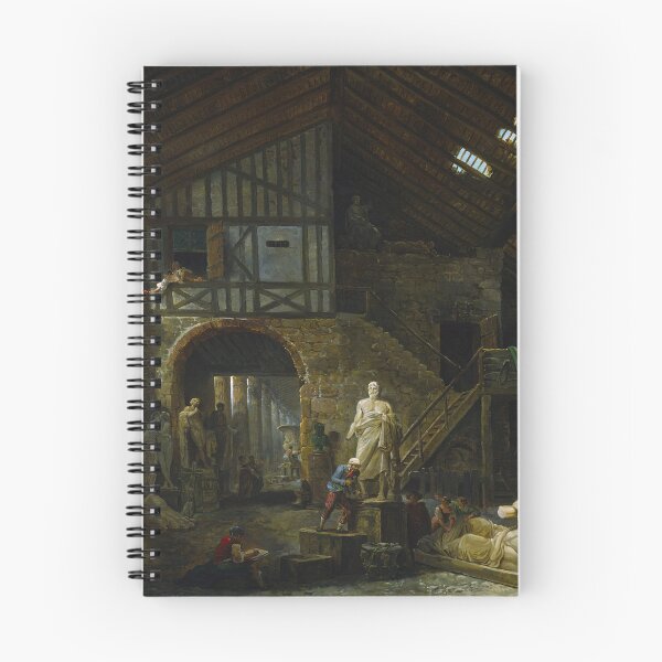 Item preview, Studio of an Antiquities Restorer in Rome by Hubert Robert  designed and sold by TeeARTHY.