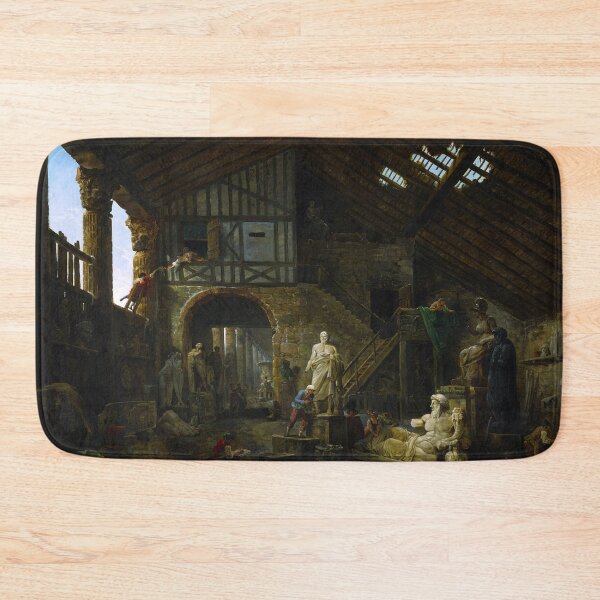 Item preview, Studio of an Antiquities Restorer in Rome by Hubert Robert  designed and sold by TeeARTHY.