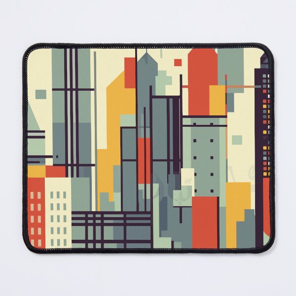 Item preview, Piet Mondrian inspired cityscape scene designed and sold by javamartini.