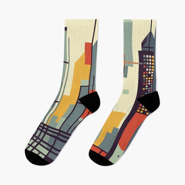 Item preview, Piet Mondrian inspired cityscape scene designed and sold by javamartini.