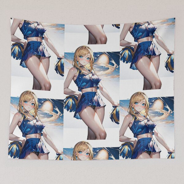 Item preview, Blue Team Cheerleader with Pompoms designed and sold by KillerCrafts.