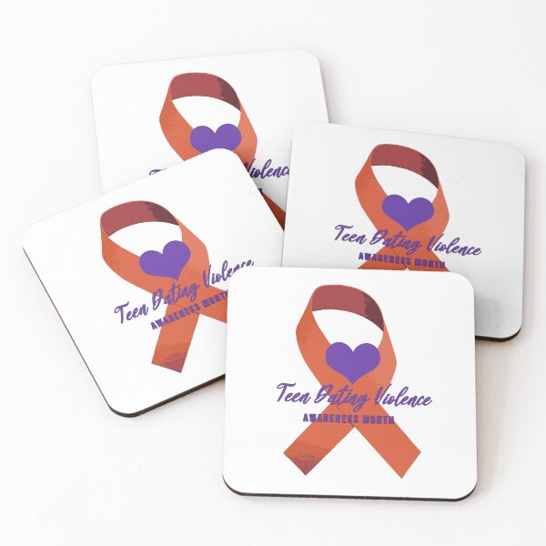 Item preview, violet Heart Ribbon Teen Dating Violence Awareness designed and sold by Doooriginals.