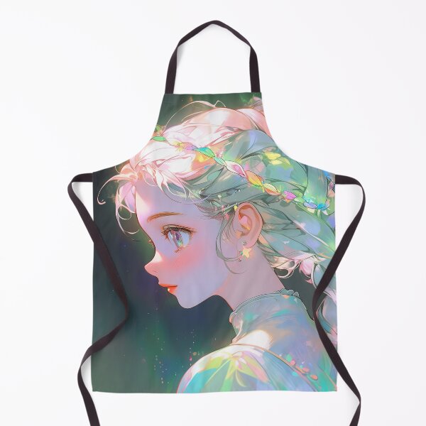 Item preview, Beautiful Glowing Iridescent Braids Anime Girl designed and sold by bubblegoth.