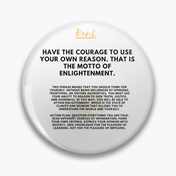 Item preview, Immanuel Kant: The motto of enlightenment designed and sold by CachoGlorious.