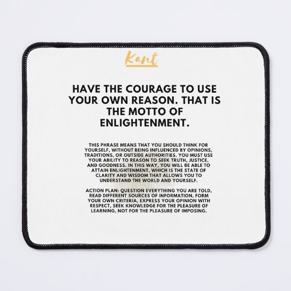 Item preview, Immanuel Kant: The motto of enlightenment designed and sold by CachoGlorious.