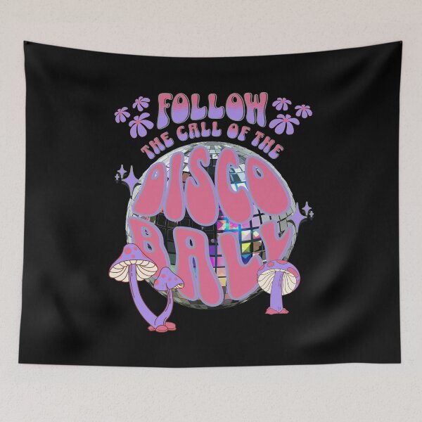 Item preview, 1970s Retro Disco Ball and  Groovy Mushroom Graphic Design designed and sold by scarlett1969.