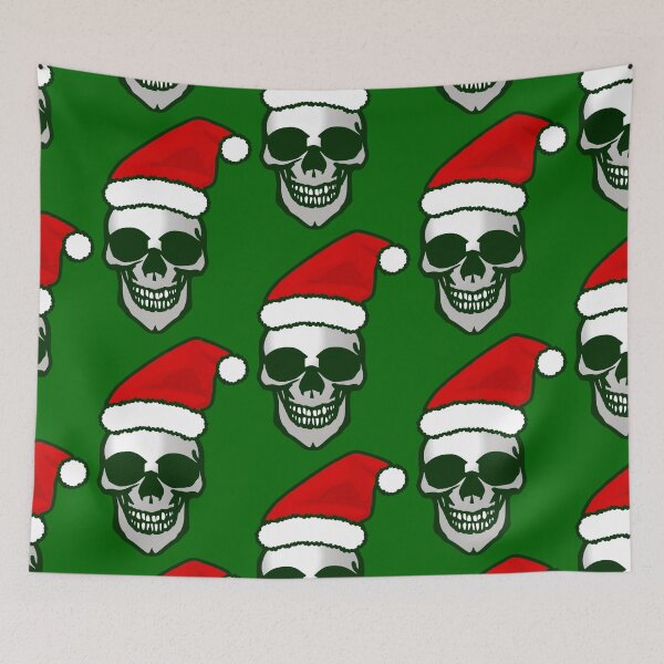 Item preview, gothmas ugly christmas skull santa designed and sold by Gossip Rag.