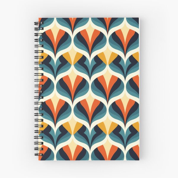 Item preview, Scalloped Mid Mod Print - Modernist Kitsch Fish Scales Abstract Pattern - Bold Mid-Century Modern Honeycomb Pattern - Vintage 50s Inspired Retro 60s Style - Classic 60s Fall Colors - Atomic Age designed and sold by TheIconShop.