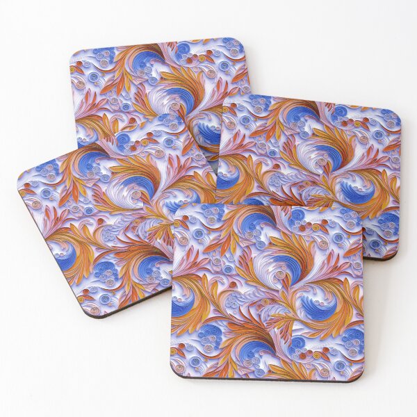 Item preview, Watercolour of the art of quilling, digital repeat pattern.  designed and sold by LorrieBee.