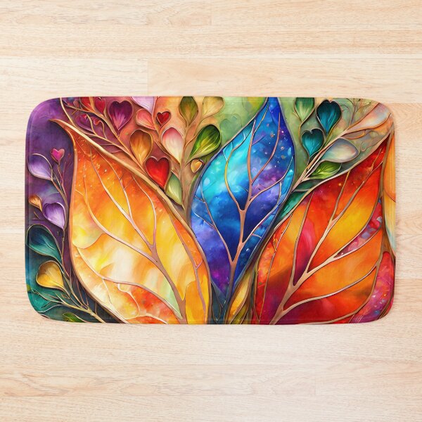 Item preview, Enchanting Spectrum: Rainbow Whispers on Luxuriant Blades Art Print designed and sold by puravidavisions.
