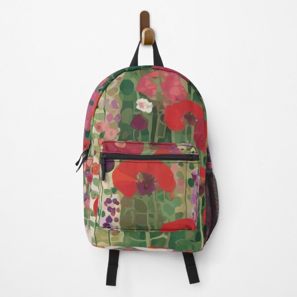 Item preview, Red Pink and White Flowers in a Fantasy Garden After Klimt designed and sold by Vicky Brago-Mitchell®.