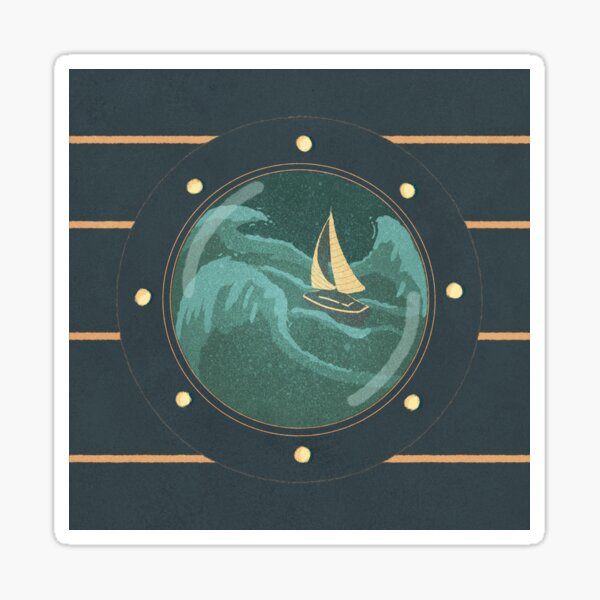 Sailing into the storm Sticker