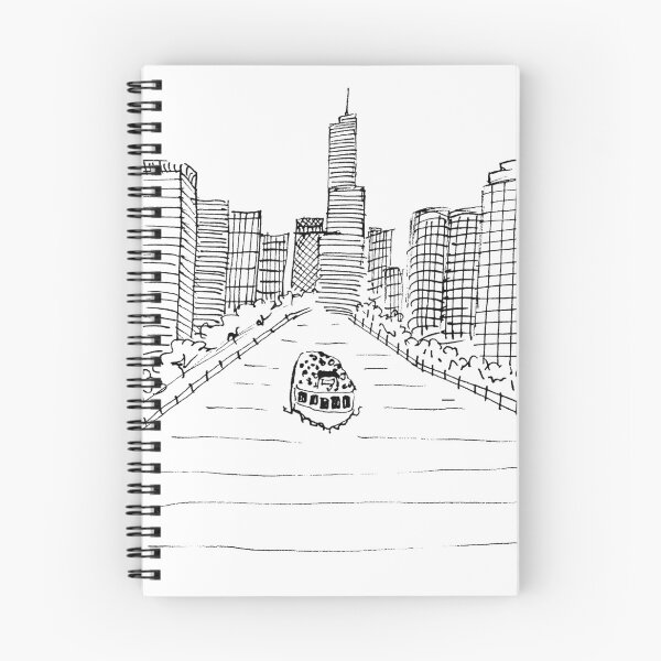 Item preview, Chicago River Ink Drawing designed and sold by Color Chicago.