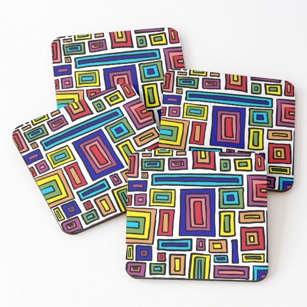 Item preview, Retro rectangles (rainbow) designed and sold by Ally Designs.