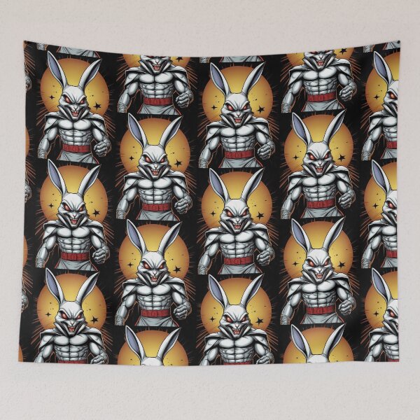 Item preview, Fierce Lunar Warrior Rabbit Comic Style Art designed and sold by ElLocoMus.