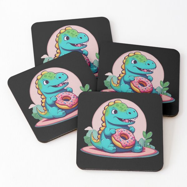 Item preview, Cute Dinosaur Monster and Donut designed and sold by Journey-North.