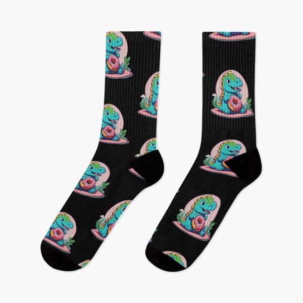 Item preview, Cute Dinosaur Monster and Donut designed and sold by Journey-North.