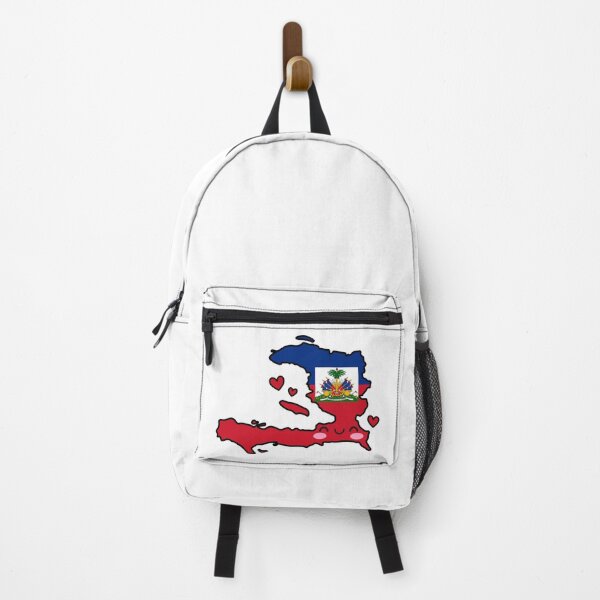 Item preview, Haiti Flag Map Smile with Love designed and sold by pixelsparkzone.