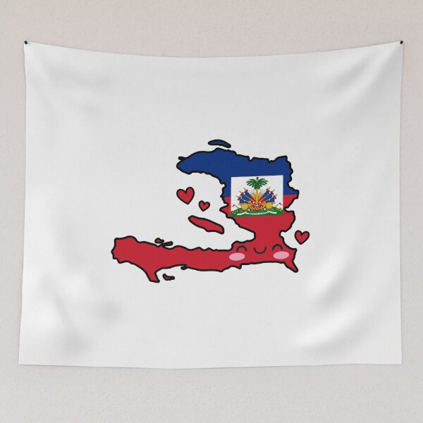 Item preview, Haiti Flag Map Smile with Love designed and sold by pixelsparkzone.