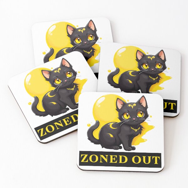 Item preview, Black cat zoned out.  designed and sold by OmikronStore.