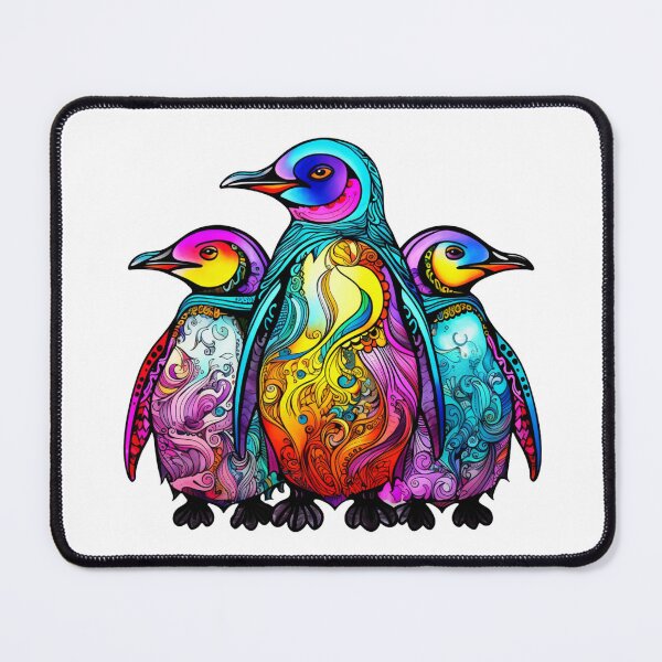 Item preview, Vibrant and bright colored trio of penguins designed and sold by liana campbell.