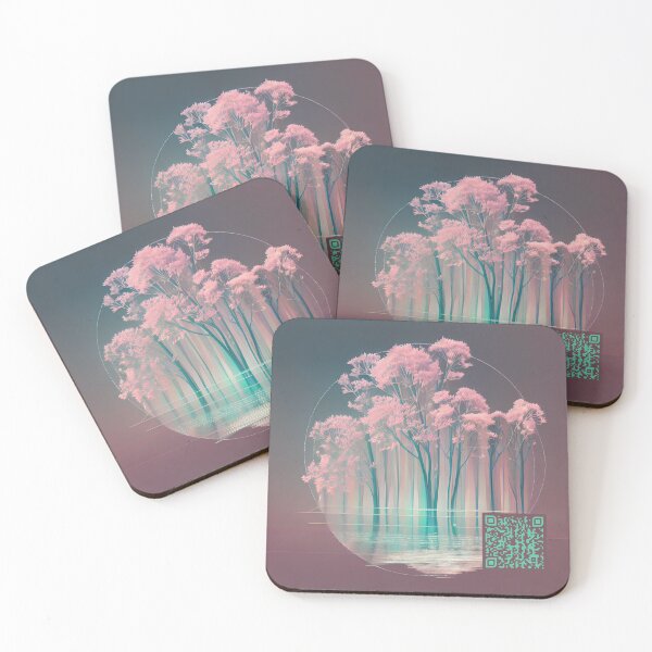 Item preview, Enchanted Grove: Blue Trunks, Pink Leaves designed and sold by AwakenedAlchemy9.