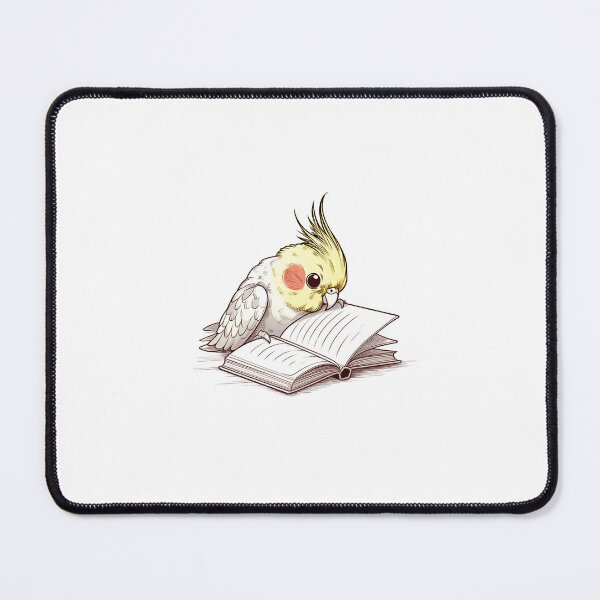 Item preview, Lutino Cockatiel Reading designed and sold by sosodesj.