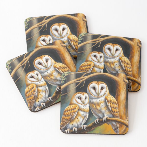 Item preview, Liquid  paint Abstract owl design "-bright and colorful owl ladies  designed and sold by Obinne.