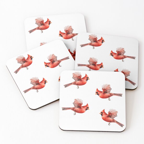 Item preview, Watercolor Flying Red Cardinals designed and sold by TheAnimalZ00.