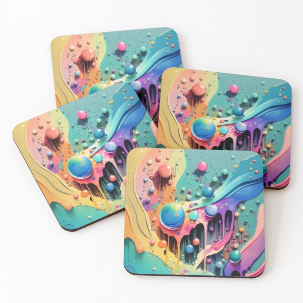 Artikelvorschau, Helles, farbenfrohes Aquarell-Blasen- und Tropfendesign entworfen und verkauft von BCD BRANDS.