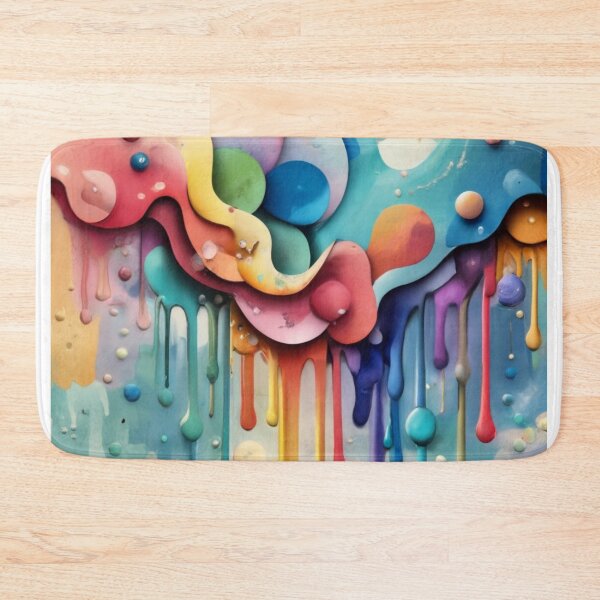 Item preview, Bright colourful watercolours bubbles and drips design designed and sold by BCD BRANDS.